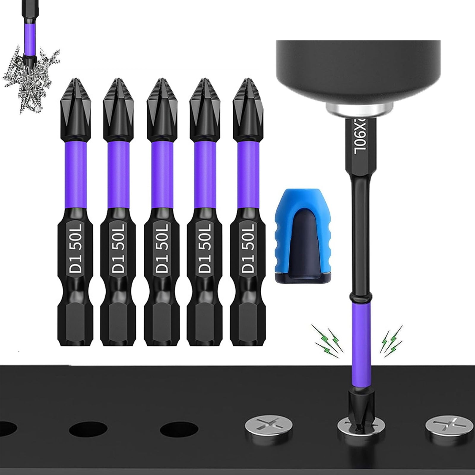 Upgraded High Hardness and Strong Magnetic Bit, D1 Impact Driver Bit Set