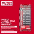 thumbnail image 3 of Hyper Tough 1/4-Inch Drive Ratchet and Socket Set, SAE and Metric, 50 Pieces, 3 of 11