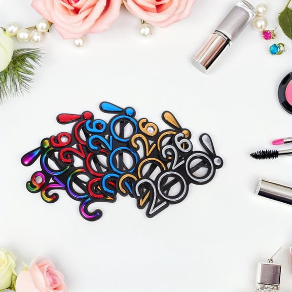 TABLZONE 5 Pairs 2026 Graduation Party Glasses for Adults Assorted Colors Electroplated Accessories