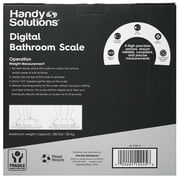 Handy Solutions LCD Digital Bathroom Scale with Tempered Glass Platform