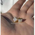 thumbnail image 3 of Exquisite Micro Pave Square 18K Gold Plated 5A CZ Men Women Stud Earrings, 3 of 9