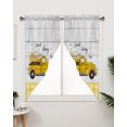 thumbnail image 3 of Swag Curtains, Sweet Honey Bee Daisy Yellow Plaid Rod Pocket Kitchen Curtains Valances Tier Curtains Swag Valance Curtains for Bedroom Living Room 36" x 63", 2 Panels, 3 of 6