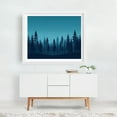 thumbnail image 2 of Whispers of the Evergreen Twilight - Painting Forest Nature Silhouette Woodland Scenic Minimalist Moody White Framed Wall Art Print 12 x 16 inches, 2 of 3
