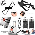 thumbnail image 4 of Paquete de 2 correas de equipaje, altamente elásticas ajustables con hebillas, cinturón de equipaje de viaje resistente, elástico fácil de transportar, bolsa con hebillas (negro), 4 of 5