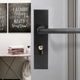 thumbnail image 3 of Juego de manijas de puerta con cilindro de cerradura simple de aleación de zinc ultra silenciosa para interiores, para puerta de madera, 3 of 14