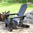thumbnail image 6 of Sunnydaze Lake-Style All-Weather Plastic Adirondack Chair - Black, 6 of 10