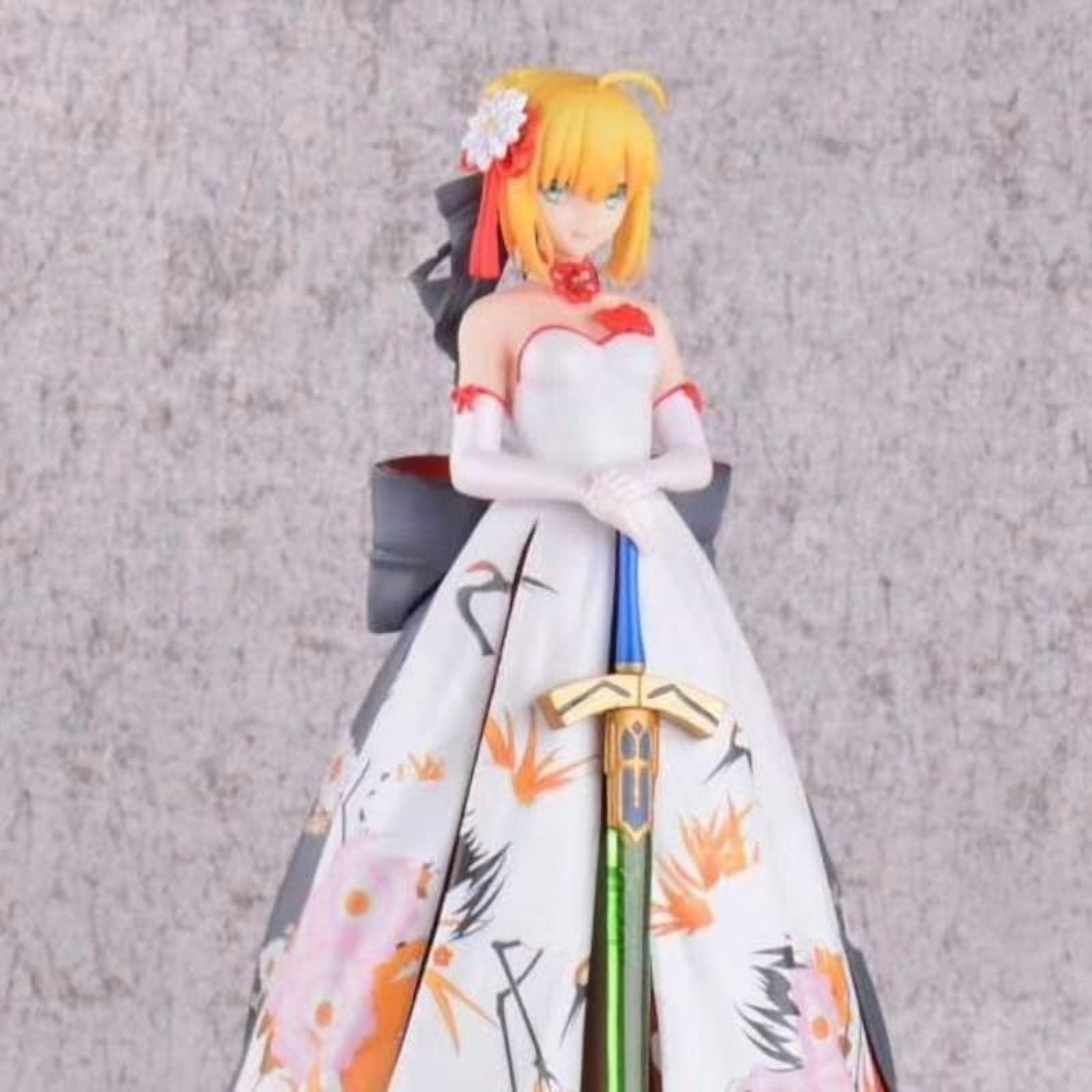 Saber Figure Colorful Kimono Dress Saber Anime Figures 26cm/10.2inch Anime Character Collection Decor Statue Model Ornament Gifts