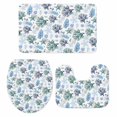 thumbnail image 2 of Marine Life Bathroom Rugs Set Blue Starfish Shell Coral Watercolor Ocean Non Slip Absorbent Soft Bath Mats 3 Piece Set with Bathroom Rug, U-Shaped Floor Mat, Toilet Seat Cover Large Size, 2 of 9