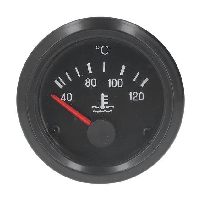 Water Temp Gauge Aluminum Alloy Engine LED Water Temp Meter For Various Vehicles, 40 To 120 Degrees Celsius Temperature Range, 52mm Opening Size