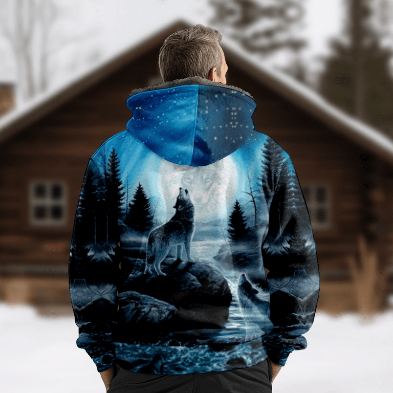 Wolf jacket sale with hood