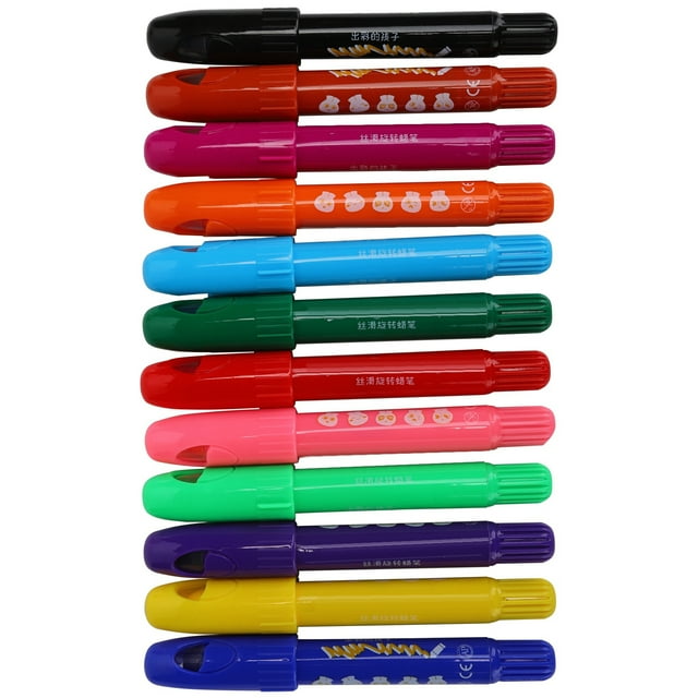Craies de Cire Rotatifs Lavables Craies de Cire Rotatifs Dessin Craies de Cire Rotatifs Craies de Cire de Peinture Craies de Cire Rotatifs Cire Colorée Lavable Enfants Graffiti Peinture Outils de Dessin