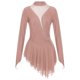 thumbnail image 3 of Traje de patinaje sobre hielo para mujer, vestido de baile lírico moderno con diamantes de imitación brillantes, ropa de baile profesional con dobladillo Irregular, 3 of 5