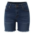 thumbnail image 4 of NAFUU Women's Denim Shorts Jean Shorts For Women High Waisted Stretchy Denim Shorts Trendy Casual Frayed Hem Summer Jorts Vacation Beach Shorts, 4 of 7