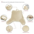 thumbnail image 6 of Nestl Reading Pillow, Medium Bed Rest Pillow with Arms for Kids Teens & Adults – Premium Shredded Memory Foam TV Pillow - Beige Cream, 6 of 9