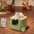 thumbnail image 2 of Michu XXL Coral, BoBa & Sage Deluxe Cat Litter Box - Spacious Design, 2 of 29