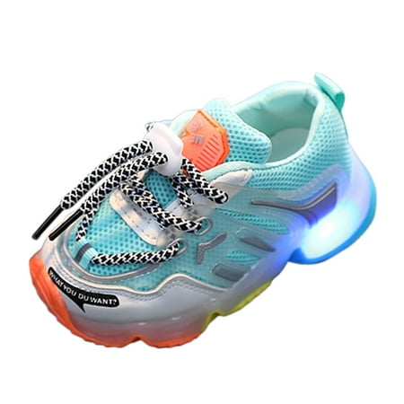 

AnuirheiH Children Kids Baby Girls Boys Bling Led Light Luminous Sport Sneakers Shoes 4$ off 2nd item