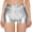 Silver, variant on Women's High Waisted Metallic Booty Shorts Rave Bottoms For Dancing Hot Pants Clubwear