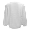 thumbnail image 2 of Vedolay Women's Fall Tops Womens Long Sleeve Tops Waffle Knit Fashion Cropped Casual V Neck Top,White L, 2 of 5