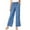 Black, variant on Patlollav Womens Faux Denim Pants Loose Drawstring Elastic Waist Casual Wide Leg Trousers with Pockets
