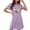 Purple, variant on VgaVtl Black Sleep Shirts for Women Short Sleeve Women's Sleepwear Breathable Relaxed Fit Floral Casual Nightgowns
