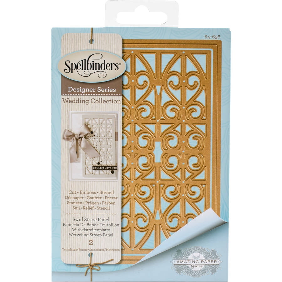 Spellbinders Designer Series Die ~ SWIRL STRIPE PANEL ~ S4-656 ~ Becca Feeken