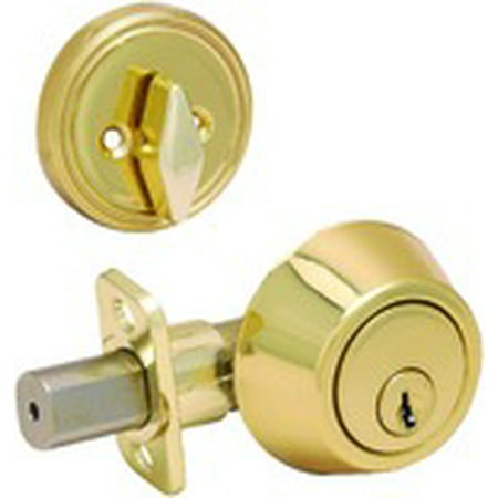 Brass Parthenon Single Cylinder - Hardware House Single Cylinder Deadbolt w/ Polished Brass finish