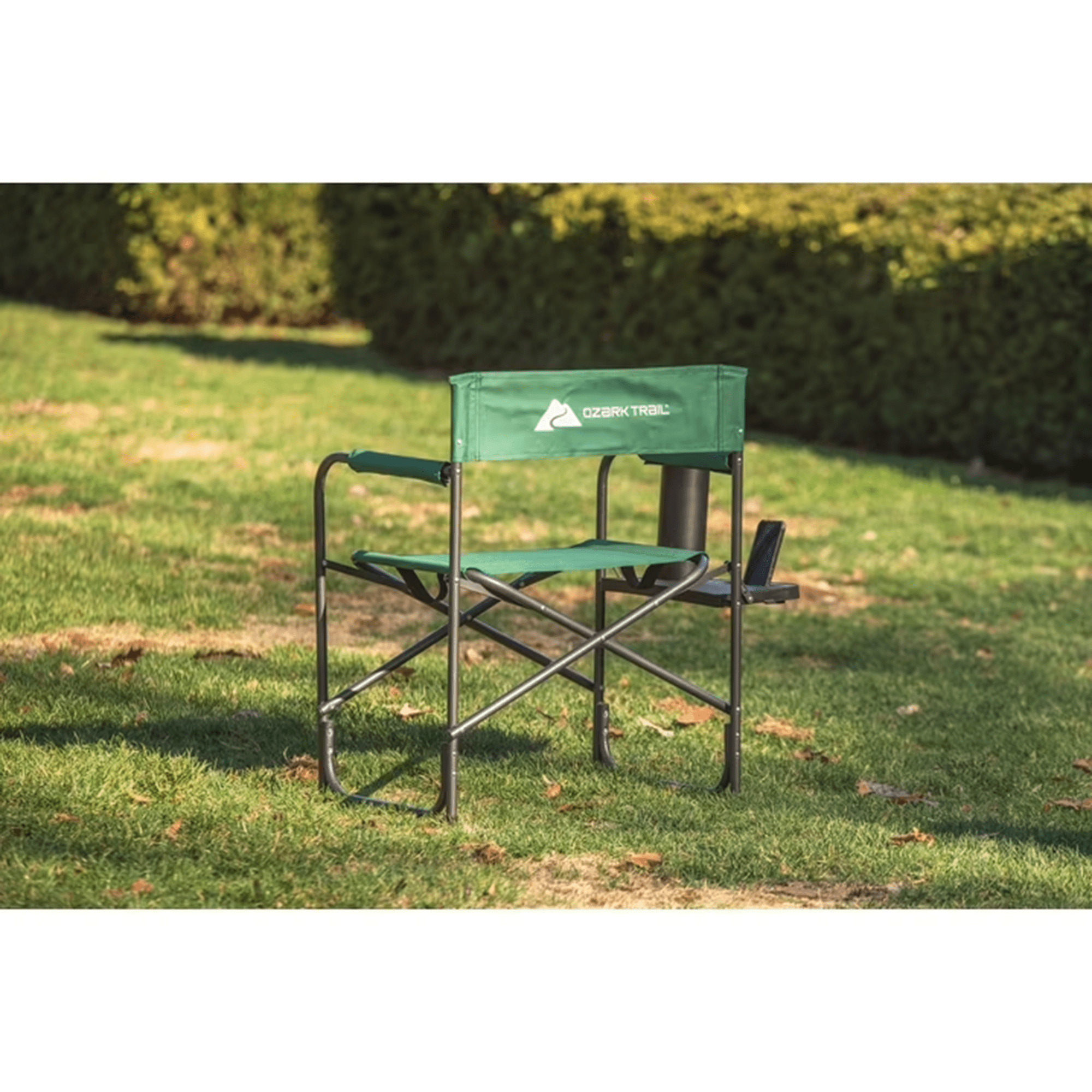 Ozark Trail Director Chair with Side Table, Green
