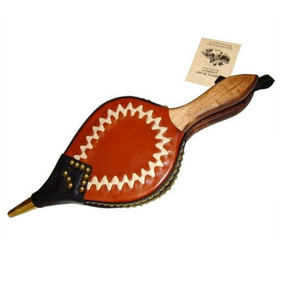 Johnny Beard Company Leather Covered Top Fireplace Bellow