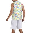 thumbnail image 5 of Easygdp Hand Drawn Colored Hearts Men's Mesh Basketball Jersey Quick Drying Sleeveless Shirts Fitted Muscle Tank Tops Sport Round Neck T-Shirt - Small, 5 of 9