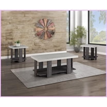 Gray Wooden Coffee Table Set for Living Room - 3-Piece Modern Cocktail & End Tables, Easy Assembly