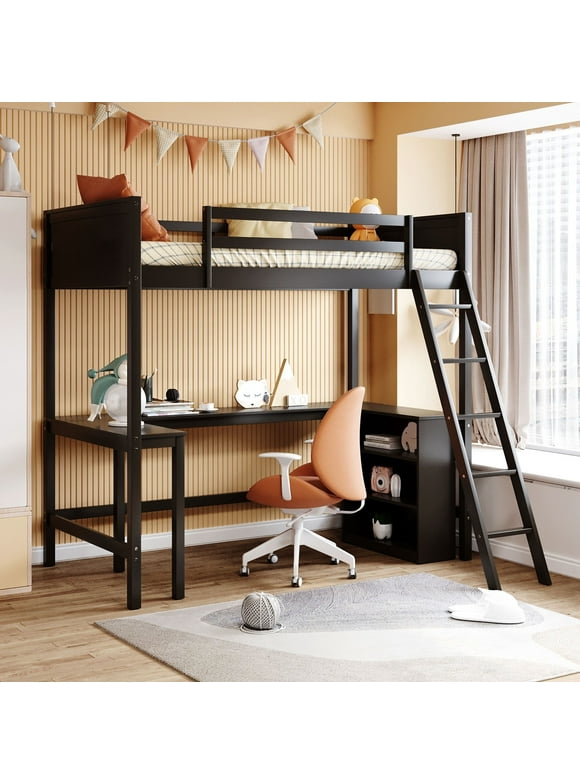 Loft Beds With Desks In Loft Beds Walmart Com