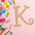 thumbnail image 3 of Wood Curlz Letters, Unfinished 20'' Tall Alphabet K, Wooden Craft Letter, 3 of 5