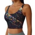 thumbnail image 2 of KLL Colorful Patterned Snake for Workout Tank Tops for Women,U Back Fitness Top Built in Shelf Bras Padded Fit for Yoga Gym-X-Large, 2 of 8