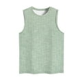 thumbnail image 4 of Dyfzdhu Tank Tops for Women Striped Crew Neck Sleeveless Shirts Casual Loose Fit Summer Tops Green, 4 of 4