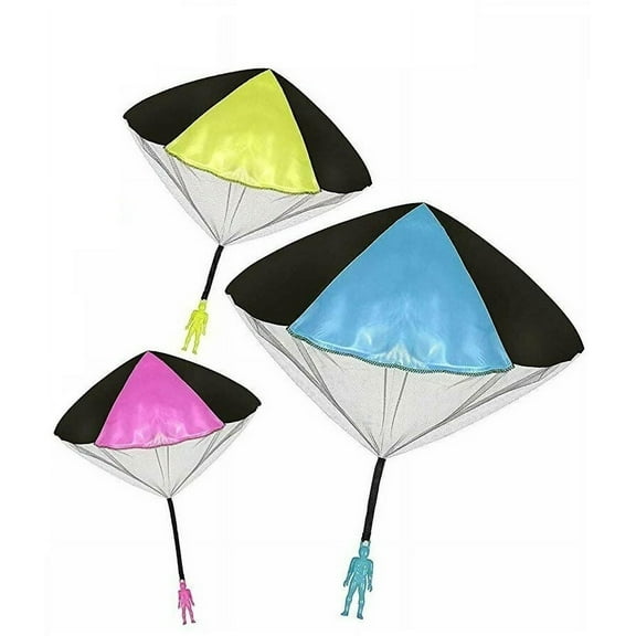 Parachute Men 3 Piece Set- Tangle Free Parachute Toy, Parachute man (Colors and Styles May Vary)