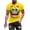 Yellow-5, variant on Funny Graphic T-Shirts for Men Crewneck Short Sleeve Tee Breathable Casual Top for Spring Summer & Outdoor Purple-3 4XL