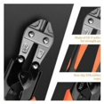 thumbnail image 2 of Bolt Cutter, 215mm Cr-V Bolt Cutter for Wire, Cable, Chain, Wire Mesh, Spring Loaded with Comfortable Soft Rubber Grip, 2 of 5