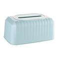 thumbnail image 4 of Contenedor de caja de pañuelos a rayas Gloria Caso de tejido Azul claro, 4 of 9