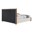 thumbnail image 5 of ACME Kaleea Chenille Upholstered Tufted Queen Bed in Beige and Walnut, 5 of 9