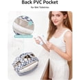thumbnail image 6 of Makeup Bag Travel Toiletry Bag for Women, Wide Open Large Cosmetic Bags Make up Organizer with Handle, Wet Pocket, for Towel Toiletries, Checkerboard, 6 of 8