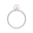 thumbnail image 2 of ANGARA Classic Japanese Akoya Cultured Pearl Solitaire Ring in 925 Sterling Silver for Women | June Birthstone, Birthday, Anniversary, Jewelry Gift for Women | Pearl Ring, 2 of 7