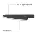 thumbnail image 3 of HUDSON VALLEY | Cuchillo de Chef 20.3 cm Color Negro y Plata, Acero Inoxidable Premium y Mango Soft Touch Antideslizante, Filo Plano Profesional para Cocina, 3 of 4