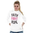 thumbnail image 4 of Faith Fight Hope Breast Cancer Aware Women's Long Sleeve T Shirt Brisco Brands S, 4 of 6