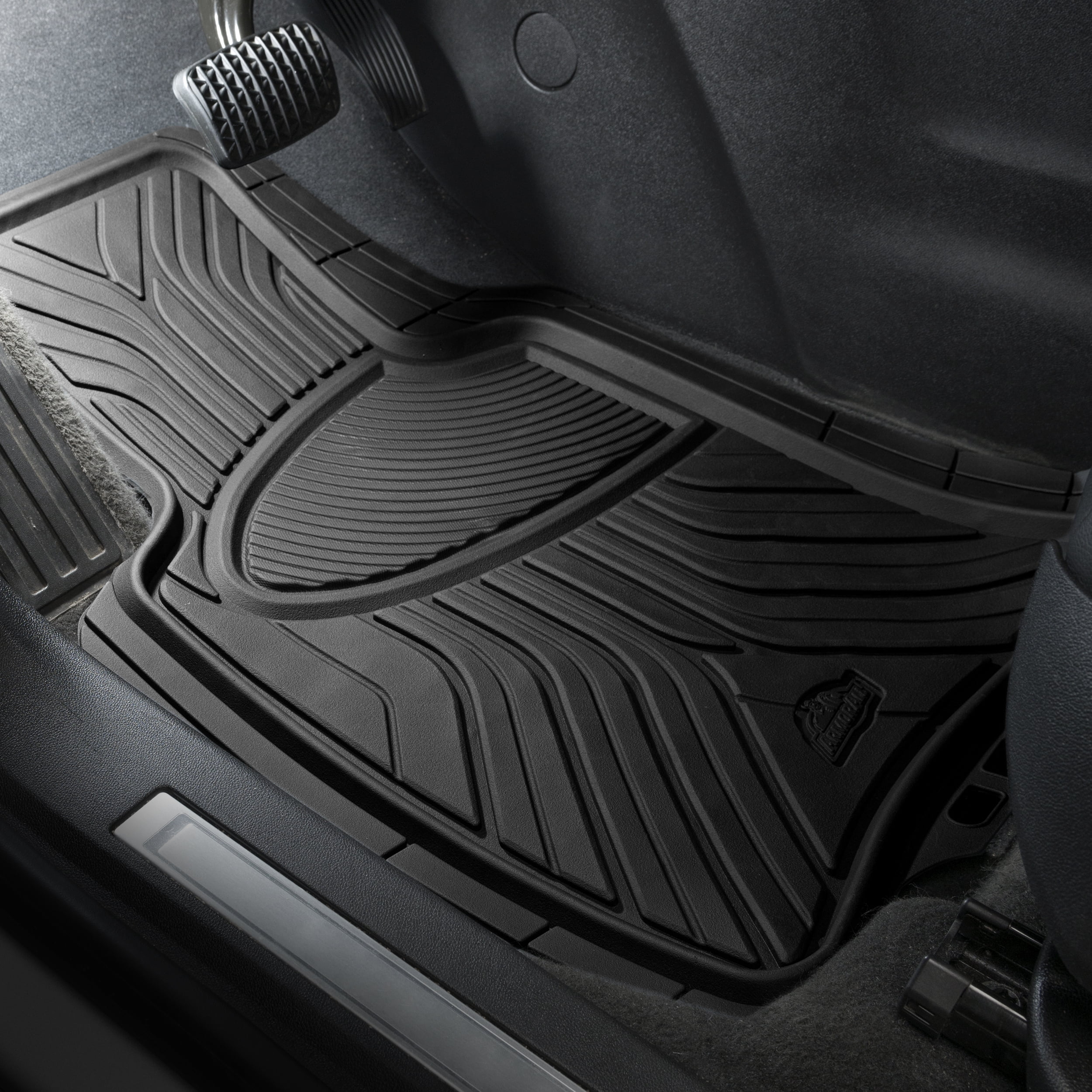 Armor All 4 Piece Black All-Season Trim-to-Fit Floor Mats, 78846WDC