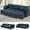 Blue, variant on ACMEASE 84" Fabric Sectional Sleeper Sofa w/Adjustable Backrests, Pull Out Sofa Bed w/USB Charger Port& Reversible Storage Chaise,Convertible L-Shaped Sofa with Cup Holders for Living Room,Black