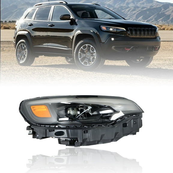LABLT LED Headlight Assembly, Compatible Replacement for 2019-2022 Jeep Cherokee Projector Headlamp for Passenger Side
