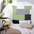 thumbnail image 3 of Sage Green Grey Geometric 26x26 Pillow Covers Set of 2, Modern Black White Abstract Art Throw Pillow Covers Decorative Couch Cushion Case, Microfiber Square Pillowcases for Bedroom Car Living Room, 3 of 7