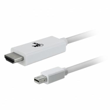 Xtech - AV Cable Mini Disp Port Male to HDMI Male 6ft White