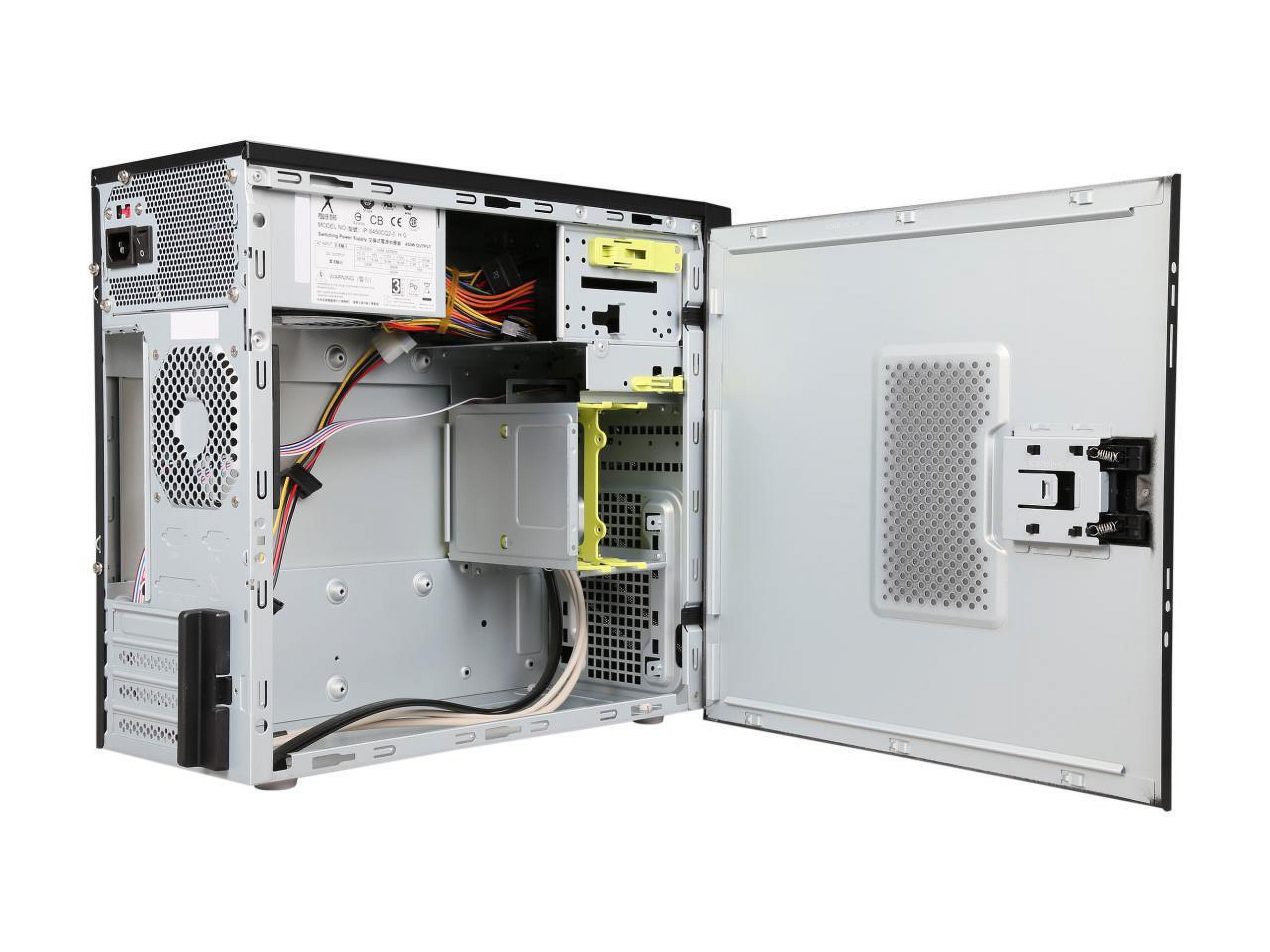 IN WIN Mini Tower MicroATX 12V, Black, 450W Power Supply, 7