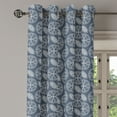 thumbnail image 2 of Ambesonne Floral Grommet Curtain, Japanese Ornate Abstract, 50" x 72", Charcoal Grey Dark Blue, 2 of 6